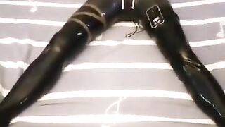 Kigurumi latex bondage vibrator