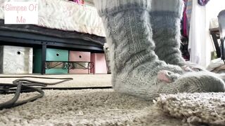 Vacuuming with Slipper Socks - Glimpseofme