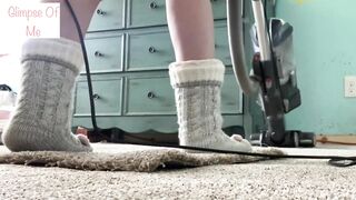 Vacuuming with Slipper Socks - Glimpseofme