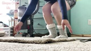 Vacuuming with Slipper Socks - Glimpseofme