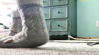 Vacuuming with Slipper Socks - Glimpseofme