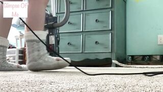 Vacuuming with Slipper Socks - Glimpseofme