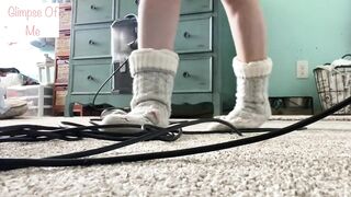 Vacuuming with Slipper Socks - Glimpseofme