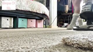 Vacuuming with Slipper Socks - Glimpseofme