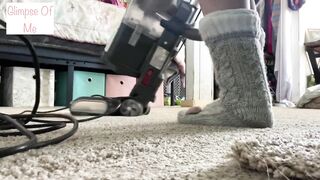 Vacuuming with Slipper Socks - Glimpseofme