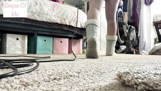 Vacuuming with Slipper Socks - Glimpseofme