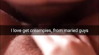 I Love Unprotected Sex and Creampies with an old Married Guys - Snapchat Cuckold