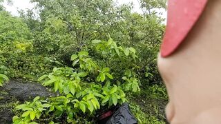 Sex Slave Slut Hard Training in Rain Forest -4