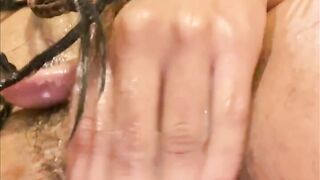 Up Close Dripping Pussy, Fingering, Orgasm, Spit