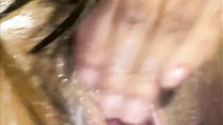 Up Close Dripping Pussy, Fingering, Orgasm, Spit