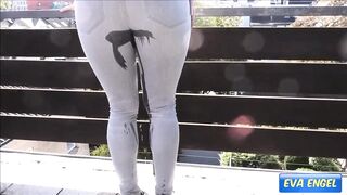 EVA ENGEL: I Pee in my new Jeans! Wet and Messy!