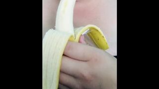 Banana Slides in Mouth