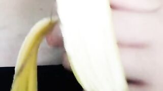 Banana Slides in Mouth