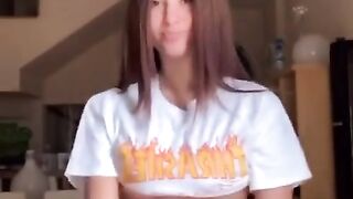 Hot Tiktok Girl with Tiny Shirt