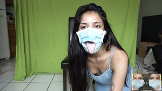 Covid 19 Glory Hole Masked Blowjob during Quarantine (Oral Creampie)