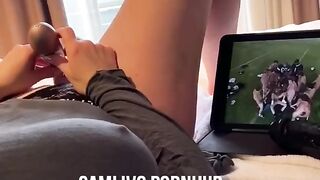 Swedish Girl Watching Porn and Masturbates, Loud Moaning Orgasm