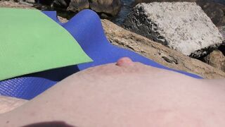 Hairy wife on nudist beach