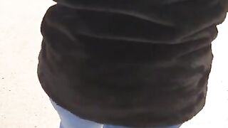 Step Mom Risky Handjob in Mall make Step Son Dick Cum on her Jeans