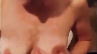 Blond wife gets jizzed on the face