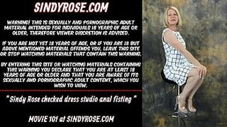 Sindy Rose checked dress studio anal fisting