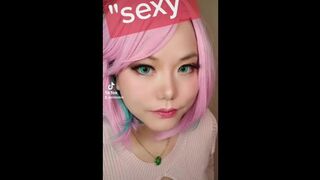 Pink Hair Anime Girl Voice Asian Cosplay