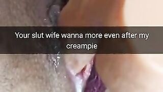 Cheating wife gets breeding creampie, but still wants more sex