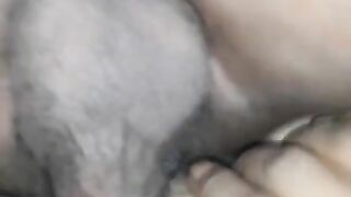 Getting a Creamy Ride on the Couch Close up