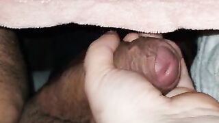 Step Mom Extreme Fast Speed Handjob made Step Son Cum during an Porn Movie under Blanket