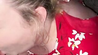 Tinder date blowjob throat fuck