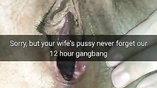 Wife gaping pussy after 12 hour BBC gangbang! -Milky Mari