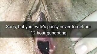 Wife gaping pussy after 12 hour BBC gangbang! -Milky Mari