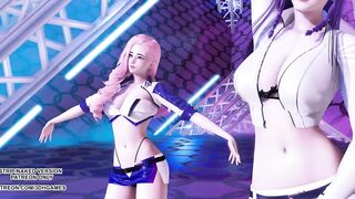 [MMD] Twice - Breakthrough Ahri Kaisa Seraphine League of Legends KDA Sexy Kpop Dance 4K 60FPS