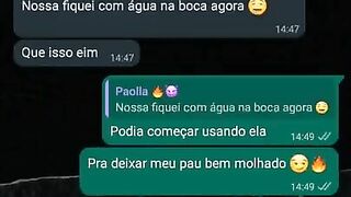 Novinha molhadinha em conversa quente no whatsapp zap