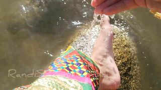 Foot fetish on mountain River - RandiSEXinMumbai