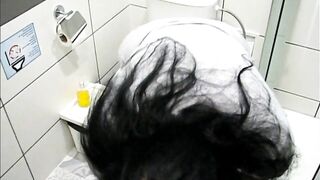 Hidden camera filmed step mom while masturbating in the toilet