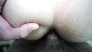 finish the ass drilling and cum inside, it was very tight and hot- pov-close up HD