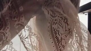 BBW twerking in lace