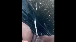 Desperate pee in a parking lot (short)