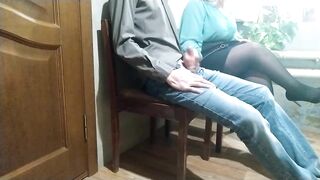 Strange Woman in the Waiting Room Gives a Handjob to me