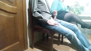 Strange Woman in the Waiting Room Gives a Handjob to me