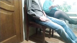 Strange Woman in the Waiting Room Gives a Handjob to me