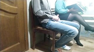 Strange Woman in the Waiting Room Gives a Handjob to me