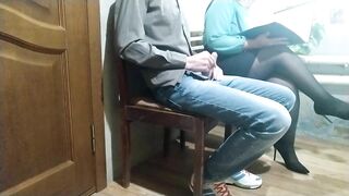 Strange Woman in the Waiting Room Gives a Handjob to me