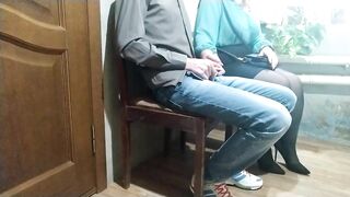 Strange Woman in the Waiting Room Gives a Handjob to me