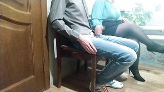 Strange Woman in the Waiting Room Gives a Handjob to me