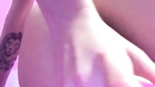 Sexy minx masturbates pussy with vibrator and fingers