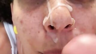 Sexy Slut Frecklemonade Can Take A Facial (Cumpilation)