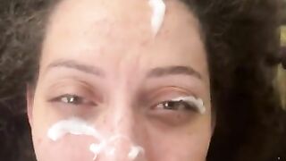 Sexy Slut Frecklemonade Can Take A Facial (Cumpilation)