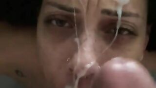 Sexy Slut Frecklemonade Can Take A Facial (Cumpilation)