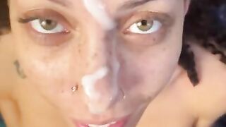 Sexy Slut Frecklemonade Can Take A Facial (Cumpilation)